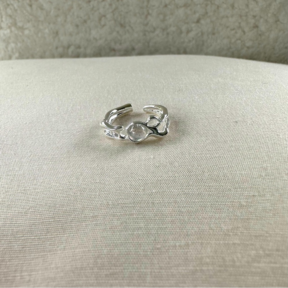 925 Sterling Silver, 18k silver plated, natural pearls, rings, silver tone